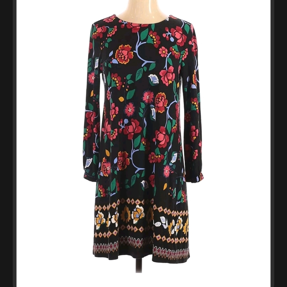Loft Long Sleeve Dress Floral size Small Petite